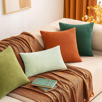 1 x RAW Customer Returns MIULEE Set of 2 Cushion Covers Decorative Pillows Grainy Decorative Pillowcase Cushion Cover Sofa Cushion Decorative Cover Soft Decorative Pillow Cushion for Living Room Bedroom 45 x 45 cm Caramel - RRP €22.49