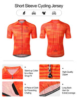 1 x RAW Customer Returns LAMEDA Cycling Jersey Men s Short Sleeve Functional Shirt T-Shirt Breathable Quick Drying Cycling Clothing Women Short for Cycling Fitness Orange XL - RRP €39.0