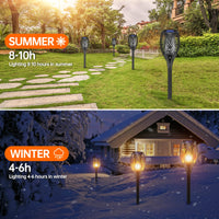 1 x RAW Customer Returns gabless solar garden torches 4-pack, solar lamps for outdoors solar flame light 33LED, solar lights garden outside with flame effect, IP65 waterproof solar garden torches lamps for terrace, balcony - RRP €30.24