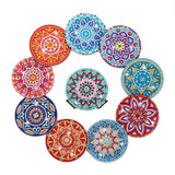 3 x RAW Customer Returns ANZRLE Pack of 10 Diamond Painting Coasters with Holder, Diamond Art Painting Mandala, Adults, Diamond Painting Sets, DIY Mandala Coasters for Crafts Adults 10 Pieces Professional  - RRP €54.33