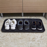 1 x RAW Customer Returns CHAIRLIN shoe tray 2 x shoe drip tray shoe rack shoe tray shoe board shoe mat with raised edge 3 x 76 x 38 cm, black - RRP €32.99