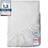 1 x RAW Customer Returns Mattress protector 180x200 waterproof set of 2 Dreamzie - Oeko-TEX and Made in EU - Breathable anti-allergy and anti-mite - waterproof mattress topper - RRP €45.24