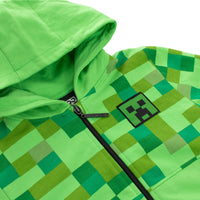 1 x RAW Customer Returns Minecraft Boys Sweatshirts Creeper Zipper Sweatshirt Hoodie TNT Gamer Clothing for Children - Green - 5 to 6 Years - RRP €23.45