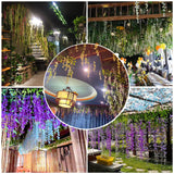 1 x RAW Customer Returns Jewlri 12 Pieces Fake Wisteria Hanging Artificial Wisteria Flowers Silk Plant Decoration Fake Flowers for Wedding Arch Wedding Party Garden Home Hotel Decoration White - RRP €21.13