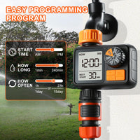 1 x RAW Customer Returns SOGUYI Water Timer Garden, Irrigation Computer for Garden Hose, Faucet Timer, Programmable Irrigation Timer with Rain Delay Manual Watering System, 1 Output - RRP €27.99