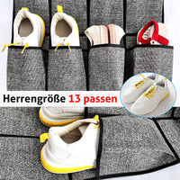 1 x RAW Customer Returns VERONLY Over the door shoe organizer, shoe rack door with 24 large pockets, shoe storage shoe organizer, hanging storage bag for bedroom bathroom closet, black - RRP €13.99