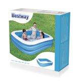 1 x RAW Customer Returns Bestway - Deluxe rectangular blue inflatable pool, 211 x 132 x 46 cm - RRP €41.83