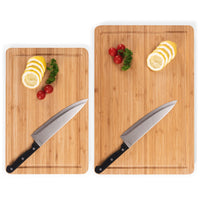 1 x RAW Customer Returns Blumtal cutting board made of 100 bamboo - 2cm thick wooden board antibacterial - solid wooden cutting board with juice groove - wooden cutting board 38x25x2cm - alternative to plastic cutting board - RRP €19.1