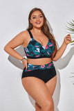 1 x RAW Customer Returns Hanna Nikole Women s Bikini Two Piece Swimsuit Push Up Swimwear for Curvy Women Black Flower 48 - RRP €36.76