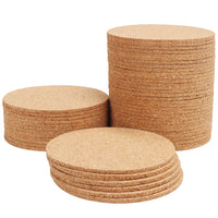 1 x RAW Customer Returns Belle Vous Round Cork Coasters for Glasses Pack of 50 10 cm Diameter 2 mm Thick - Simple, Reusable and Absorbent Glass Coaster Set Perfect for Home, Office, Bar Restaurant Coasters for Glasses - RRP €16.19