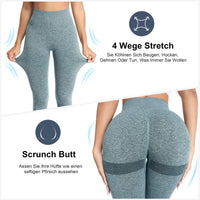 2 x RAW Customer Returns Yaavii Women s Sports Leggings Long Opaque Yoga Leggings Figure-shaping Sports Pants Yoga Pants Fitness Pants with High Waist Tummy Control Blue Gray S - RRP €36.28