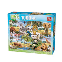 9 x Brand New King kng05481 World Animal Salvaje Animales Puzzle 1000 Pieces  - RRP €205.2