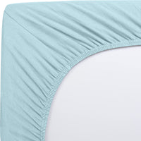 1 x RAW Customer Returns Utopia Bedding Fitted Sheet - Spa Blue, 160 x 200 cm - 35 cm Cups for Thick Mattresses - Brushed Microfiber Polyester - RRP €13.67