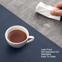 1 x RAW Customer Returns Myir JUN placemats washable, placemats washable double-sided placemats faux leather anti-fouling and non-slip placemat leather look, placemat leather wipeable for restaurant dining table - RRP €19.45