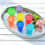 1 x RAW Customer Returns Youngever Pack of 7 children s cups with straws, 7 reusable plastic toddler cups with lids and straws in 7 different colors - RRP €17.12