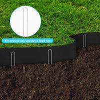 1 x RAW Customer Returns Length 15m-Height 12.5cm- Flexible lawn edge - Lawn edge demarcation - Bed edging, lawn border, bed edging - with ground anchor - Easy to process - RRP €33.6