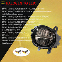 1 x RAW Customer Returns LED Fog Lights for F30 F31 F20 F21 F32 F33 F34 F36 F22 F23 F45 F46 2010-2018 LED Direct Replacement or LED TO HALOGEN One Pair Fog Lights Smoke Lens WISCOL - RRP €75.97