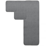 1 x RAW Customer Returns Polyte - Towel set - quick-drying lint-free microfiber - waffle structure - extra large - gray - 152 x 76.2 cm - 6 pieces - RRP €53.1