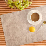 1 x RAW Customer Returns Placemats leather set of 4 placemats PU artificial leather placemats, heat-resistant placemats, double-sided placemats, washable waterproof 43 x 30 cm place mats for home kitchen restaurant apricot - RRP €24.19