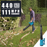 2 x RAW Customer Returns Professional cordless leaf blower for Makita 18V, Makita cordless blower cordless leaf vacuum air speed 27-50m s, air volume 5.8-12.2 m min, without batteries and charger , for cleaning outdoors - RRP €139.98