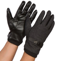 1 x Brand New Sakkas GL172 - Enes Warm Fleece Lined Driving Gloves Vegan Minimal Commute Casual - 17109-Charcoal - XL XXL - RRP €27.6