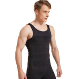 1 x RAW Customer Returns HANERDUN Gynecomastia Chest Binder Men Shapewear Tummy Control Underwear Shirt Compression Tank Top Elastic Ves - RRP €19.15