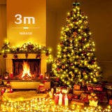 1 x RAW Customer Returns aneeway Christmas tree light chain with ring 3m, Christmas tree throw light chain with 16 garlands 480 LED 8 light modes Christmas lighting Christmas decoration for Christmas tree, warm white - RRP €47.99