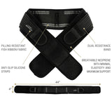 1 x RAW Customer Returns Vriksasana Unisex Sacroiliac Hip Belt Relieves Sciatica, Pelvis, Lower Back, Leg and Sacral Nerve Pain Caused by SI Joint Dysfunction, for Recovery, Pain Relief S M, Black  - RRP €27.22