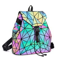 1 x RAW Customer Returns Geometric Bags Reflective Backpack Women, Handbag Holographic Holo Shoulder Bag Wallet Geometric Luminous Bags Set Cell Phone Bag NO.2 - RRP €29.24