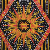 1 x RAW Customer Returns RAJRANG BRINGING RAJASTHAN TO YOU Wall Hanging Hippie Sun Moon Tapestry Red 213x137 cm Decorative Goa Trippy Cotton Tapestery for Home Decor - RRP €14.98