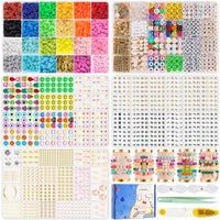 1 x RAW Customer Returns TULADUO 30000 Pieces Beads for Bracelet Making Set, 144 Colors 6mm Heishi Beads Set with Pendant Charms Kit de-7katong - RRP €18.14