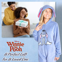 1 x RAW Customer Returns Disney Onesie Women s Stitch One-Piece Pajamas - Eeyore, Minnie, Maleficent Pajamas Onesie - Sizes from S-XXL Blue Eeyore, XL  - RRP €23.9