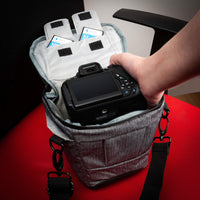 1 x RAW Customer Returns Camera Bag DSLR SLR Camera Bag Compatible with Sony Alpha a a7iii a6000 a6400 a7 a6100 a6600 a7r iv iii a7ii a6300 a6500 a7riii 7 a9 a7s ii 6000 a5100 6500 Nex 5 5n 6 7 RX1 RX10 A57 A58 - RRP €33.99