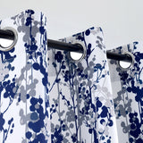 3 x Brand New DriftAway Curtains Leah Abstract Floral Blossom Ink Painting Bedroom Thermal Darkening Insulated Grommet Unlined Window Curtains 2 Panels Each Navy Silver Gray 132x229cm  - RRP €195.3