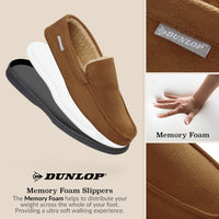 1 x RAW Customer Returns Dunlop Men s Memory Foam Slippers, Brown, 43 EU - RRP €22.85