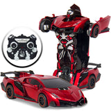 1 x RAW Customer Returns Modbrix 31 cm transforming robot RC robot transforms into a remote controlled car - RRP €39.04