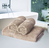 1 x RAW Customer Returns GLAMBURG Ultra Soft 4 Pack Towel Set, Cotton, Includes 2 Oversized Bath Towels 70 x 140 cm, 2 Hand Towels 50 x 90 cm, for Everyday Use, Compact and Lightweight Tanning - RRP €23.78