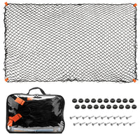 1 x RAW Customer Returns HENMI trailer net 1x2 to 2x3m sandpit net for safety net for trailer load securing net extends to cover net contains 20 pieces round button and screws compatible for SUV ATV - RRP €25.2