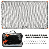 1 x RAW Customer Returns HENMI trailer net 1x2 to 2x3m sandpit net for safety net for trailer load securing net extends to cover net contains 20 pieces round button and screws compatible for SUV ATV - RRP €25.2