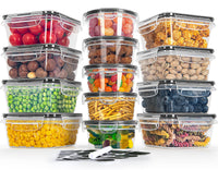 1 x RAW Customer Returns GoMaihe food storage containers with lids, Tupperware containers, set of 13, freezer containers, airtight storage containers, meal prep boxes, round food box, dishwasher, microwave and freezer safe, BPA free - RRP €27.99