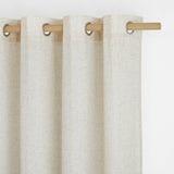 1 x RAW Customer Returns PONY DANCE curtains linen look semi-transparent living room curtains short eyelet curtain set of 2 H 145 x W 140 cm linen curtain in country house style kitchen curtains with eyelets curtain linen, beige - RRP €28.45