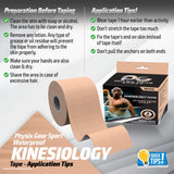 2 x Brand New Physix Gear Sport Kinesiology Tape Waterproof Skin-friendly Kinesiotapes extra long adhesion Sports tape Kinesiotape Shower and sweat resistant Physio Tape Kinesio Tape Taping Instructions 1x Skin - RRP €16.82