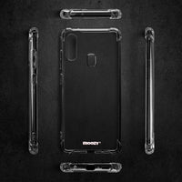 2 x Brand New Moozy Transparent Silicone Case for Samsung A40 - Anti Shock Crystal Clear Case Cover Flexible Soft TPU Case - RRP €25.98