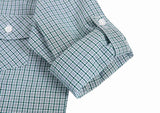 5 x Brand New BIENZOE Boys Cotton Plaid Button Down Shirt Olive Size 5 6 - RRP €109.9