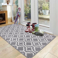 1 x RAW Customer Returns SHACOS Indoor Doormat 90 x 150 cm Dirt Trapper Mat Non-Slip Entrance Carpet Indoor Large Doormat Outdoor Cleaning Mat Washable Indoor Door Mat for Entrance, Patio, Hallway, Garden, Pet Grey  - RRP €42.35