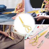 1 x RAW Customer Returns Handi Stitch Tailor s Scissors Gold Fabric Scissors with Thread Cutter - Professional Textile Scissors Sharp 22.86cm Made of Stainless Steel - Golden Scissors Cuts Fabric, Clothing, Textiles, Leather, Jeans- RRP €16.99