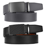 1 x RAW Customer Returns CHAOREN Men s Belt 2 Pieces, Men s Leather Belt with Automatic Ratchet Buckle, 35mm Wide Belt, Adjustable Trim to Fit - RRP €36.99