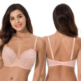 1 x RAW Customer Returns Curve Muse Plus Size Nursing Underwire Bra with Folding Cups 2 Pack -Almond Print Orange,Peach-85F - RRP €30.99