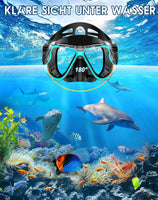 1 x RAW Customer Returns Zenoplige snorkel set adults with fins, anti-fog panoramic diving goggles, dry top snorkel and swimming fins, 3 in 1 snorkel set for swimming, diving - RRP €47.95