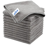 1 x RAW Customer Returns MR.SIGA Microfibre Cleaning Cloths, Multipurpose Microfibre Cloths, Streak-Free Cleaning Cloths, Pack of 12, Grey, Size 32 x 32 cm - RRP €16.13